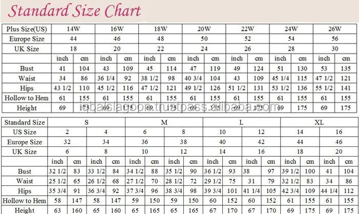 Abaya Size Chart Dubai
