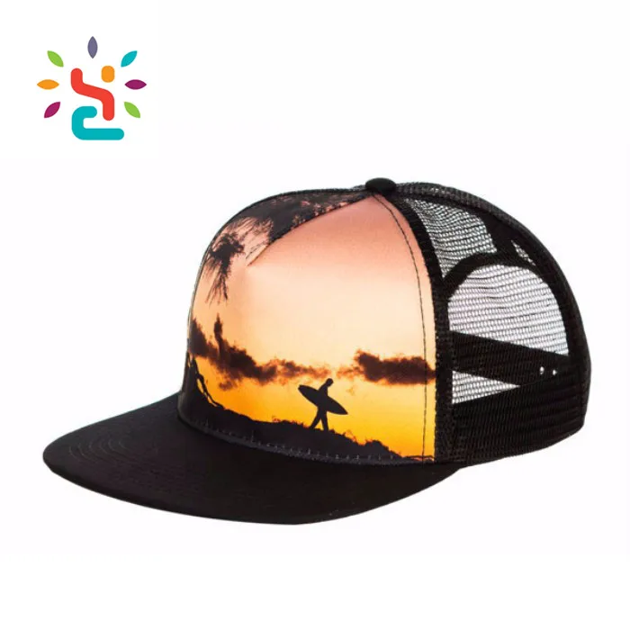 Factory Custom Made Printed Mesh Trucker Hats Wholesale Sublimation