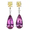 .925 Sterling Silver Lemon Topaz Amethyst Gemstone Designer Earring Jewelry Manufacturer