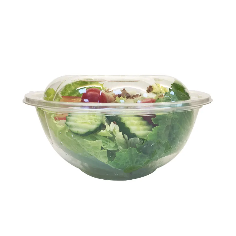 32oz Take Away Restaurant Round Salad Plastic Bowl With Lid Buy Eco