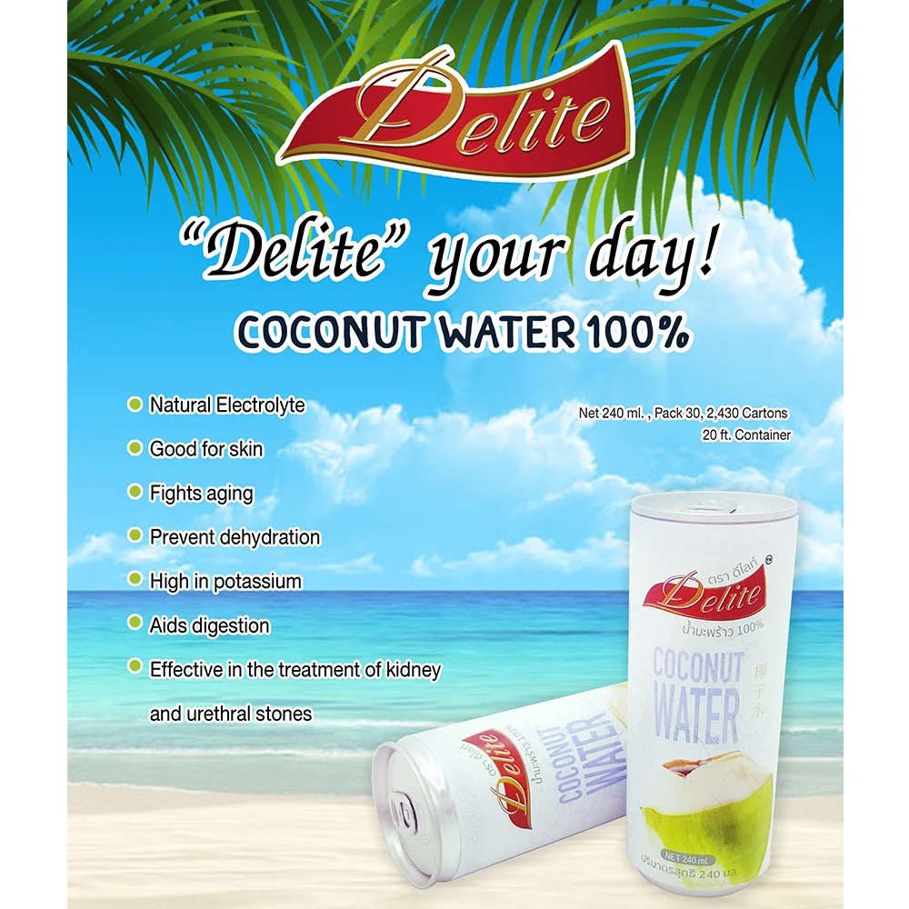 Wholesale 100 Delite Canned Coconut Water From Thailand Buy Coconut