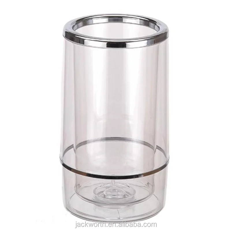 Double Wall Acrylic Champagne Bottle Wine Chiller Buy Plastic Wine