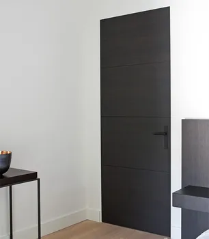 Dark Color Veneer Flush Door With Chip Bboard Corefor Office Buy