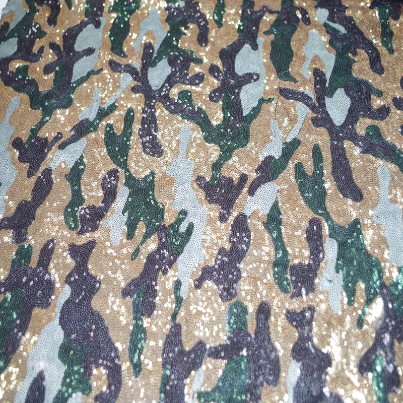 

wholesale camouflage sequins tulle lace fabrics