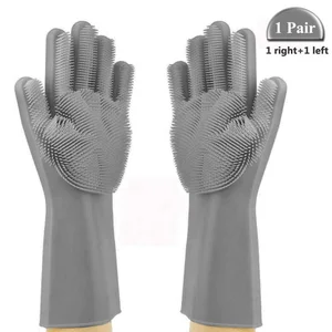 Image of Upgraded Premium Silicone Dishwashing Gloves Double Sided Scrubber for Cleaning Kitchen Dishes DROP SHIPPING Car Washing gloves
