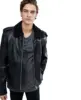 New Style Men's Casual Black Leather Jacket | Custom Best Quality Men Leather Jacket,New Stylish Black Dust Leather Jacket,