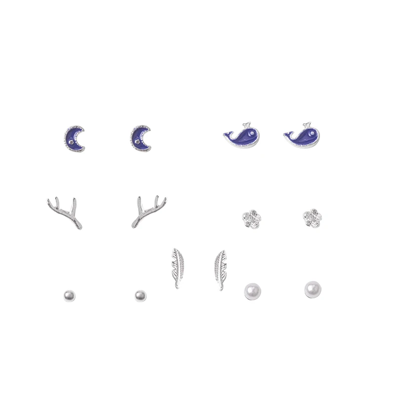 

New week ear-nail suit for students, simple of small fresh earrings for women wholesale