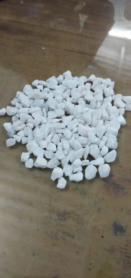 Marble Chips Flooring / Super White Marble Chips / Marble Floor Design