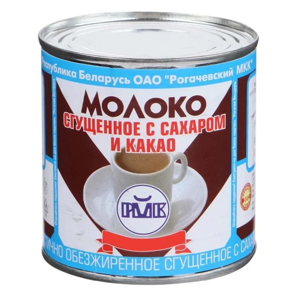 优质散装蒸发牛奶和炼乳罐头与可可 380 克