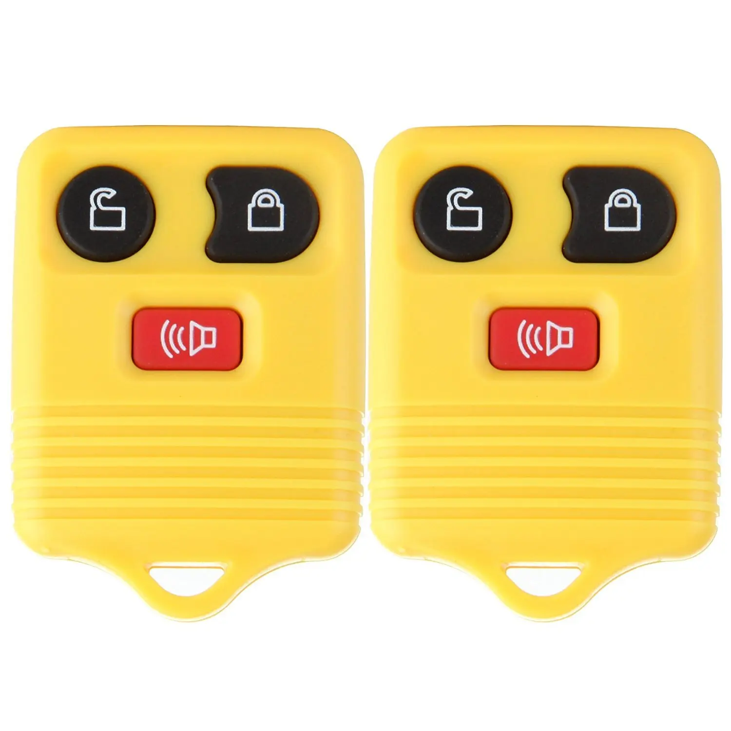 ECCPP New 2PCS Replacement Keyless Remote Car Truck Key Fob Shell Case Button Pad for CWTWB1U212 CWTWB1U331 GQ43VT11T (yellow-3btn-2X)