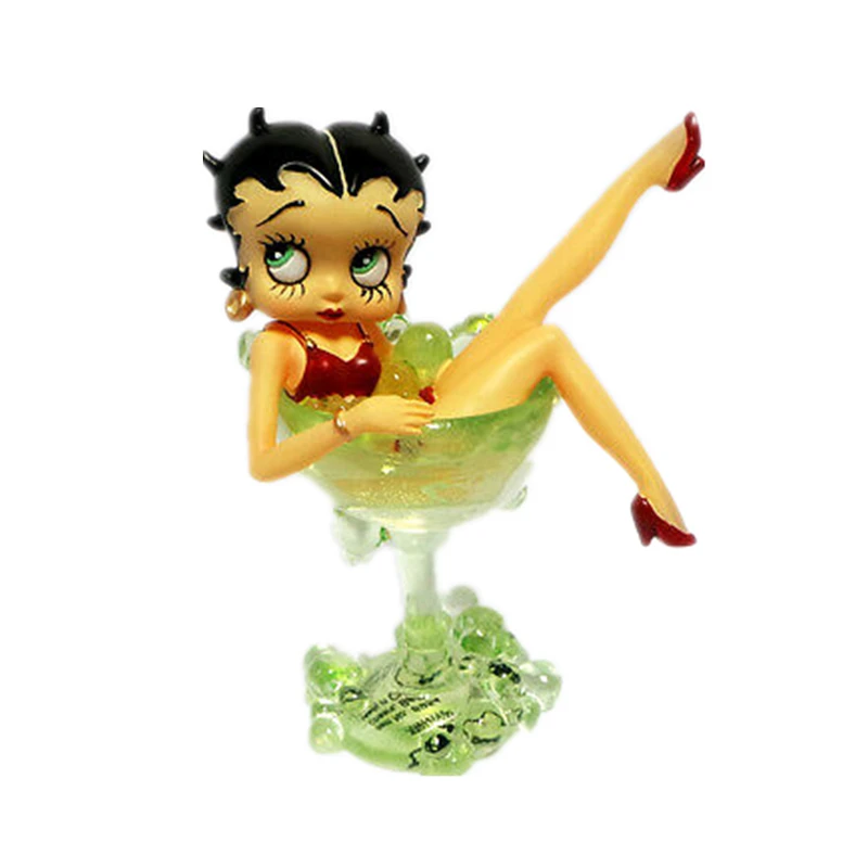 Polyresin Betty Boop in a Goblet Decor Figurine. 