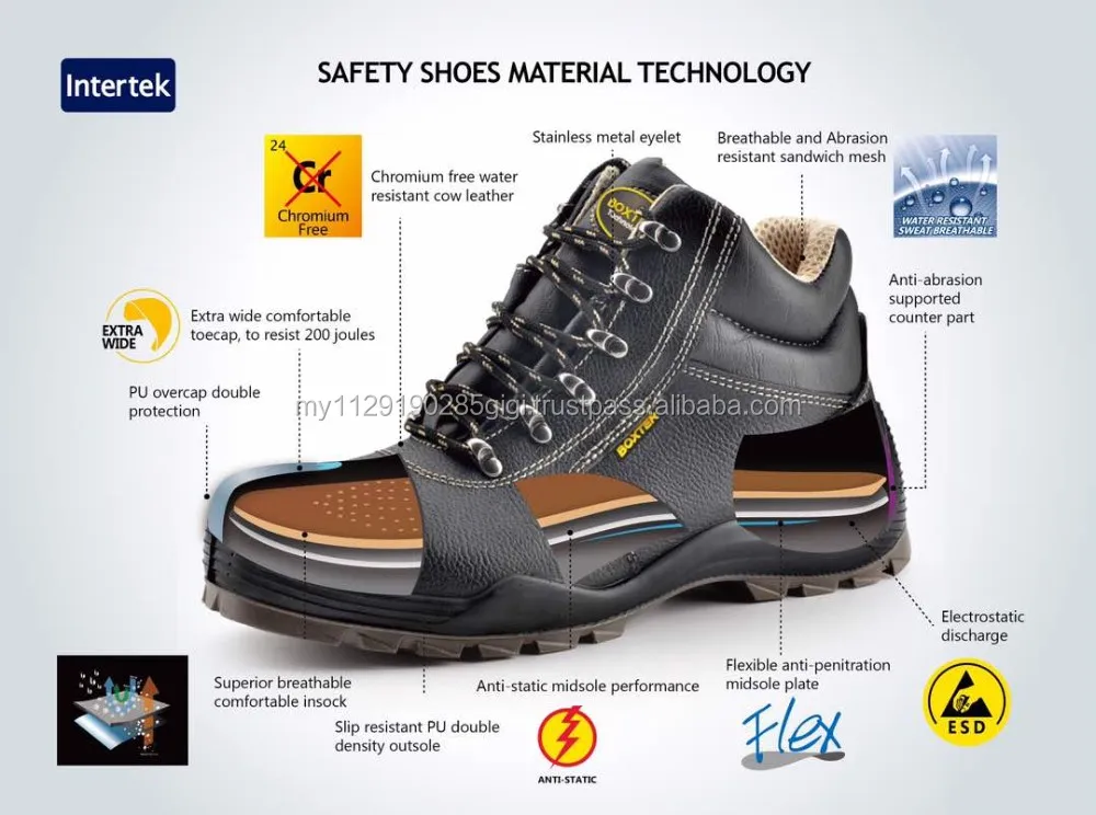Malaysia Factory Safety Shoe Manufacturer,Stain-steel Toe Cap Leather ...