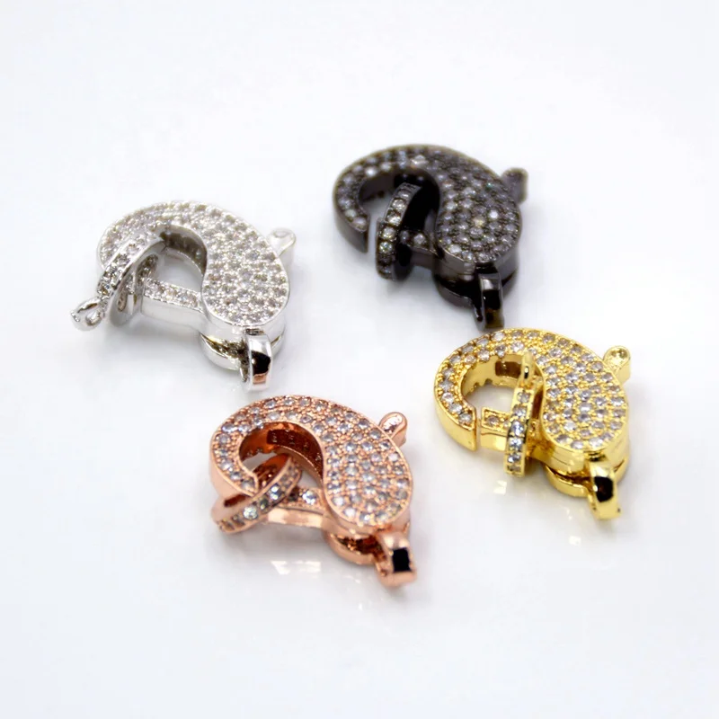 

Lobster Claw Clasp Link Connector Micro Pave CZ Clasps Link/ Connector/ Clasps/ Enhancer 20X15MM, Multi colors