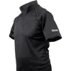 Dry Fit T-Shirt with embroidery logo , zip neck and loops on shoulder