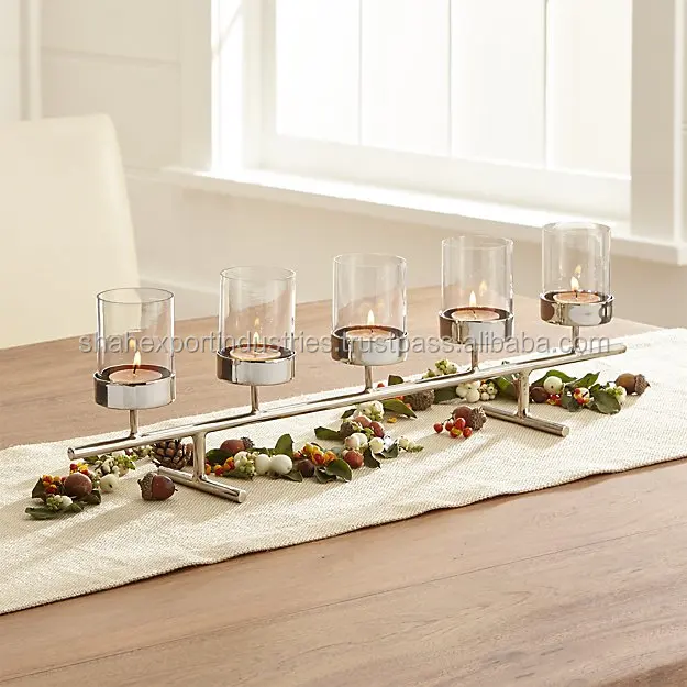 5 Candle Holders With Hurricane Glass Tea Lights Candle Holder For Home