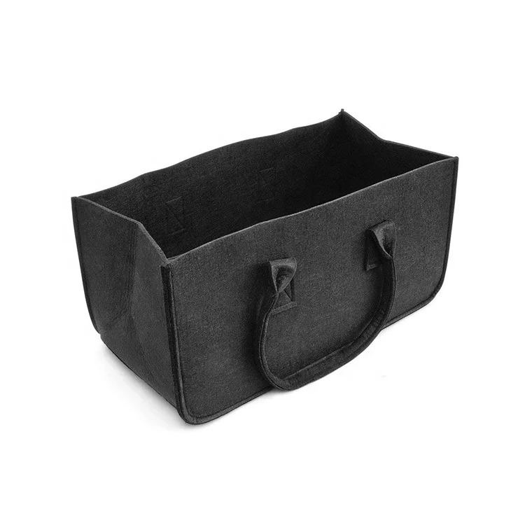 Casa Leña Caja De Almacenamiento De Fieltro Organizador Cesta Con