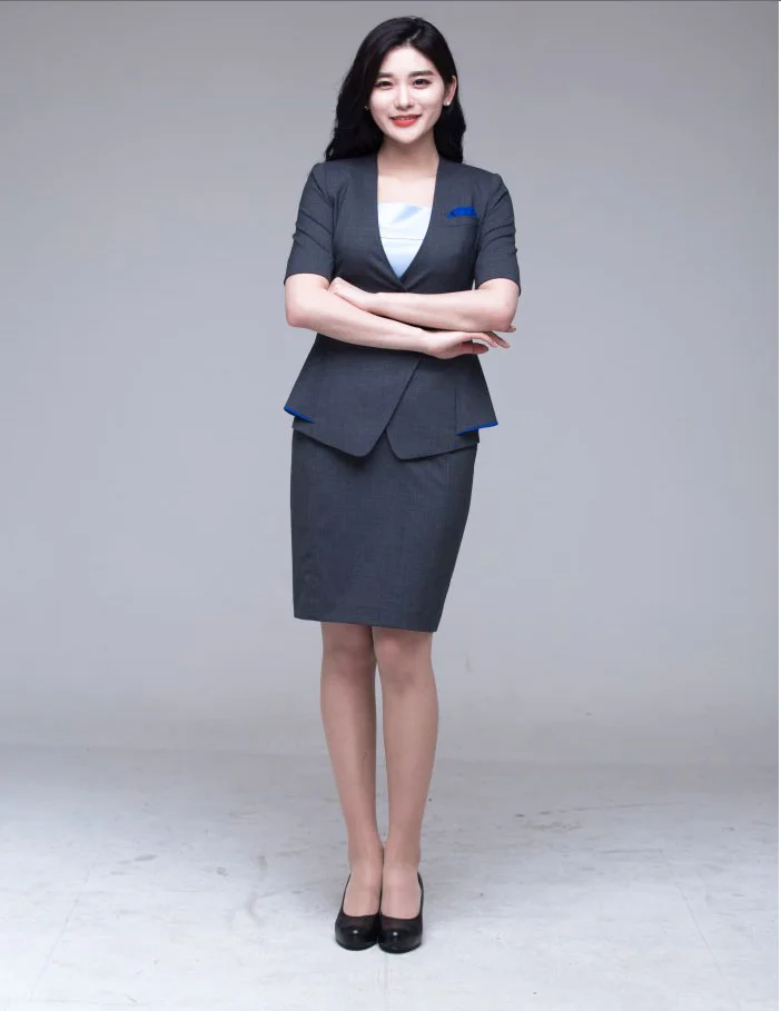 
Ladies Office Uniform Suits Jacket Blouse Skirt CO0462 
