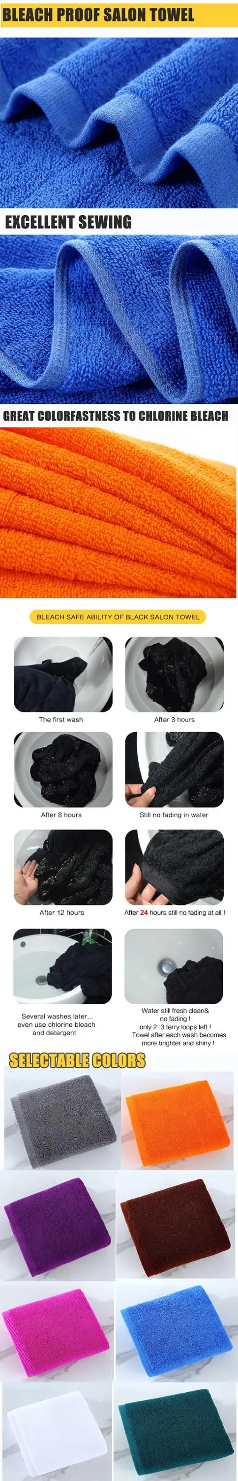 100%cotton bleach proof salon towel