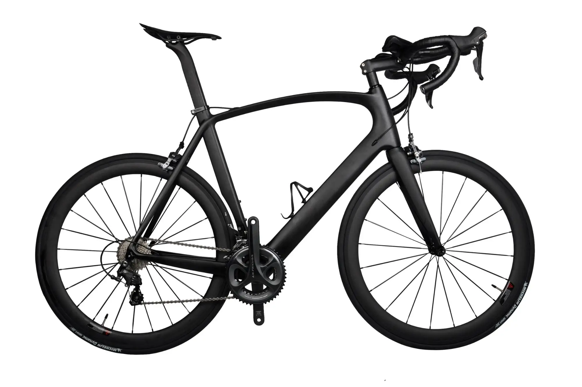  KOWM zxc - Bicicletas de fibra de carbono para hombre, bicicleta  de carretera, bicicleta de carreras, marco de fibra de carbono con kit de  velocidad, peso ligero (color negro) : Deportes