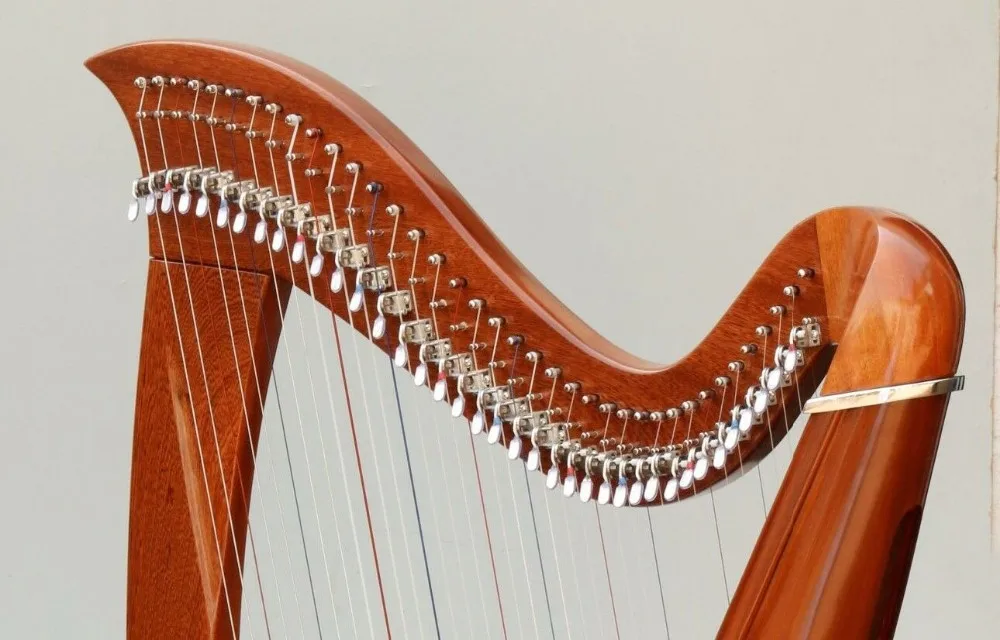 38 Strings Lever Harp With Deluxe Carry Bag Music Instrument Playing