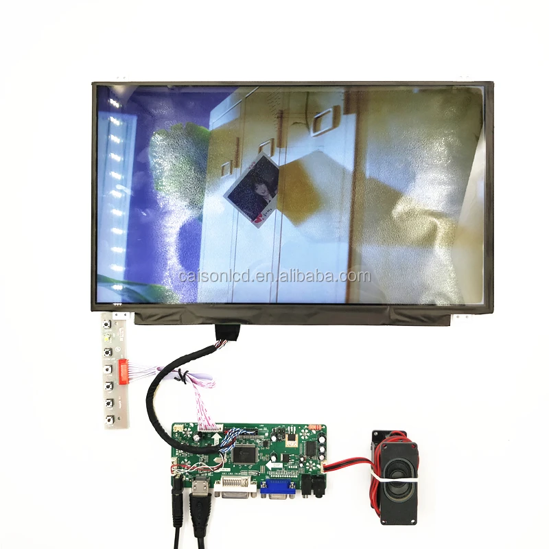 lcd controller board support HDMI+VGA +DVI+AUDIO driver 15.6 inch LCD kits with 1920*1080,300 cd