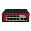 OEM 10 Ports Fast 10/100/1000M 48V Network Managed Industrial POE Switch with SFP Port
