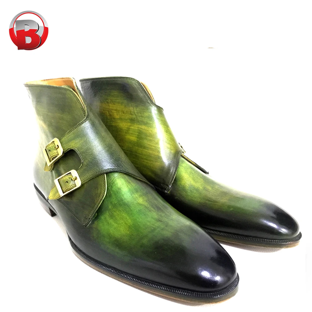 green formal shoes mens