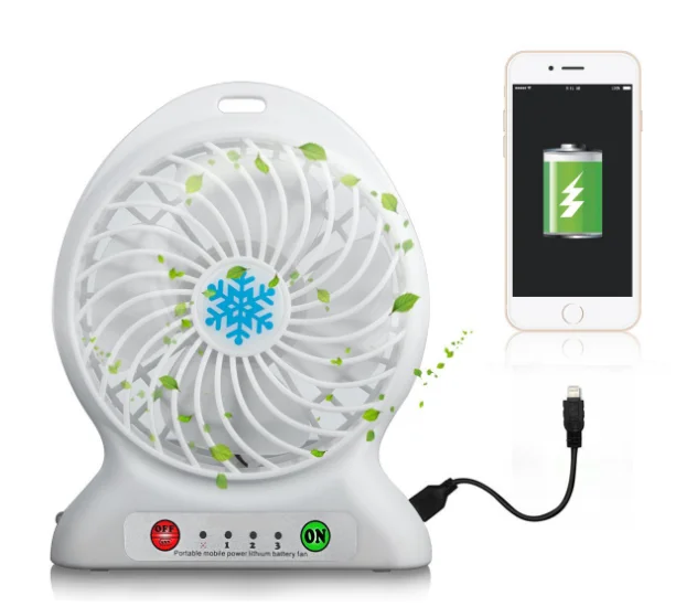 Low Promotion Portable 2 In 1 Rechargeable Mini Usb Fan With Power Bank ...