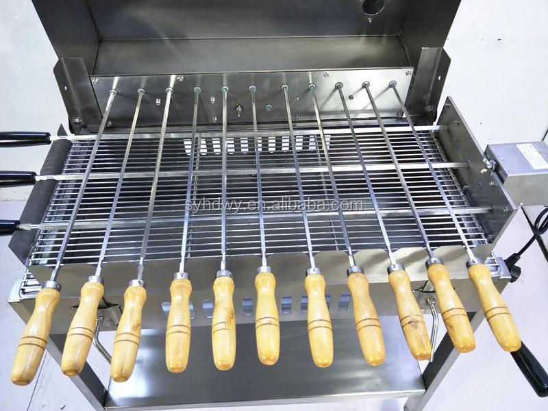 Outdoor Charcoal Cyprus Chicken Rotisserie Automatic Rotating Bbq