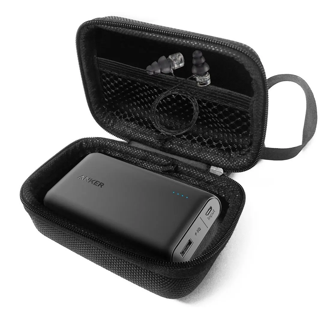FitSand(TM) Carry Travel Zipper EVA Hard Case for Anker PowerCore 10000, One of the Smallest and Lightest 10000mAh External Batteries