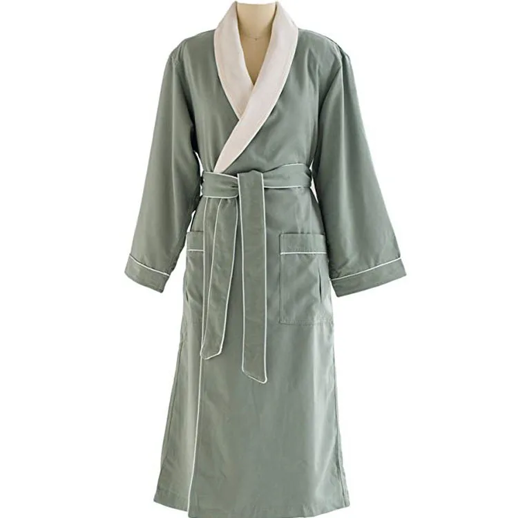 100 Microfiber Bathrobe Lined In Terry /polyester Soft Plush Luxury