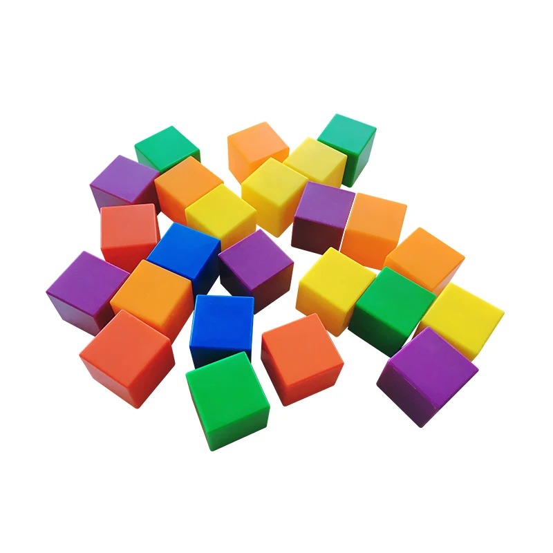 1 inch hollow plastic cube building block educational manipulative toys