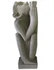 Baliness Stone Carving Statue with Candle Holder on Top Specail Statues