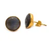 925 Sterling silver Labradorite earrings Gemstone Stud earrings