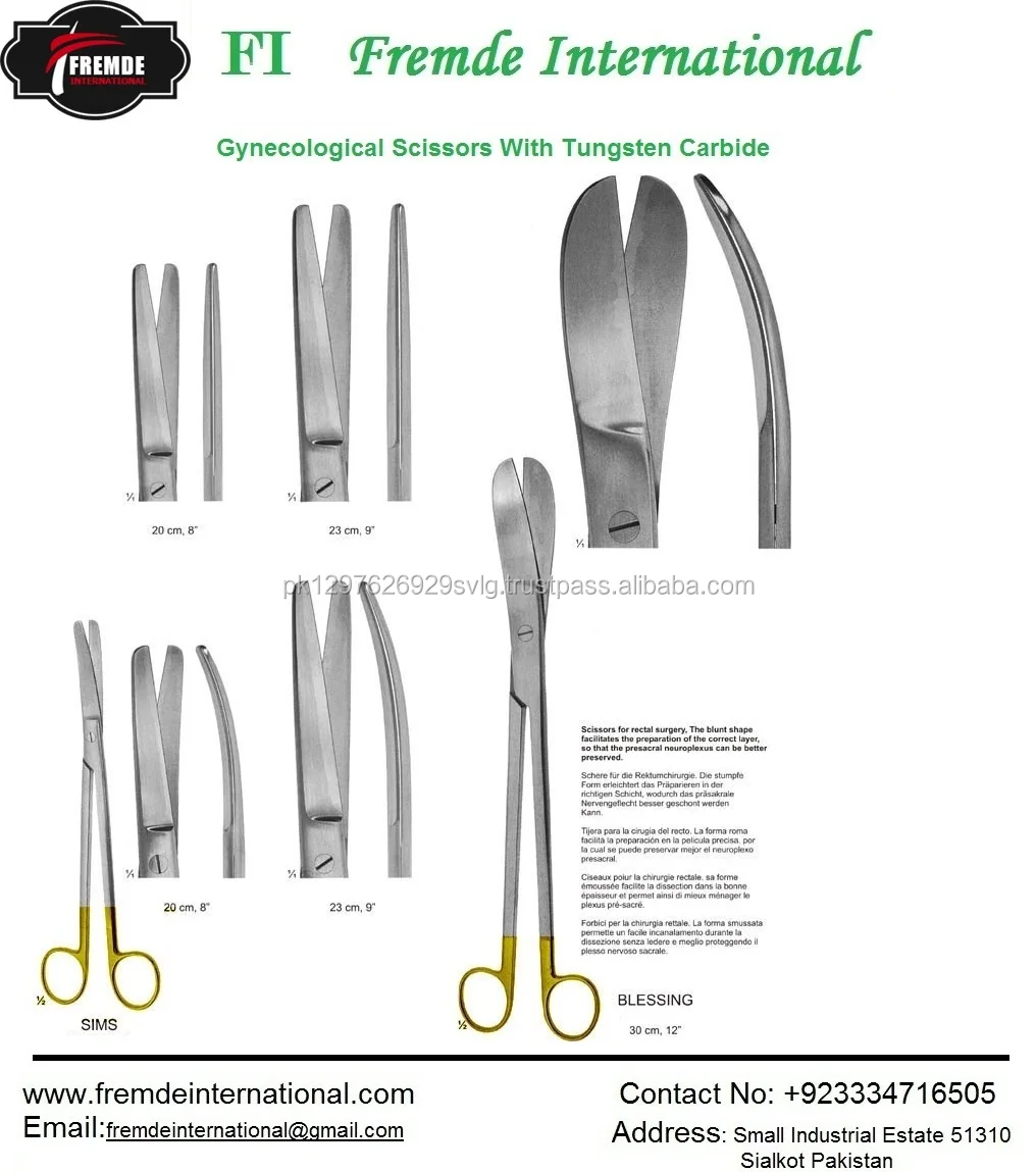 Instrumento Quirúrgico ORL Tijeras Nasales Knight Heymann - Instrumento Quirúrgico De Acero Inoxidable, Para ORL Y Cirugía Tijeras Acero Inoxidable