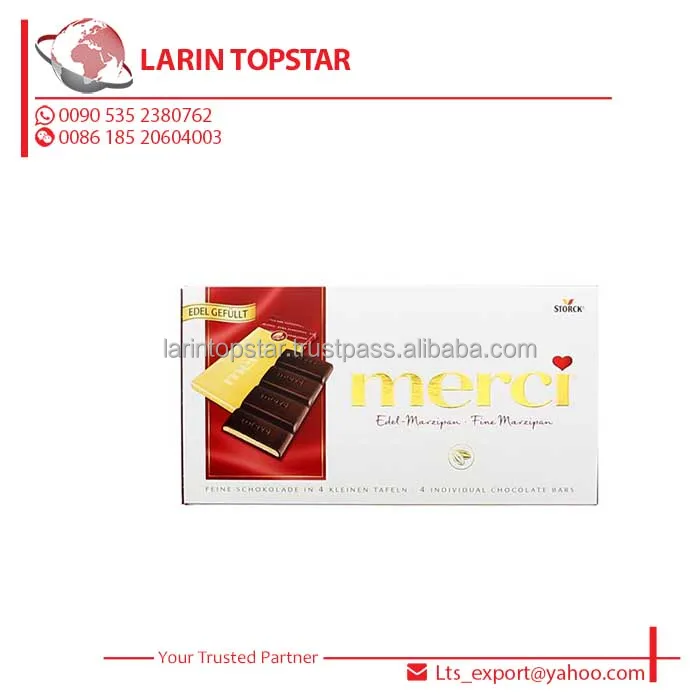 Merci Chocolate Tafelschokolade Edel Marzipan Tray 112g View