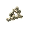 GD Wooden animal shape -Printed Wooden Zebra Family Crafts Block Heap Up Play Game Educational Toy
