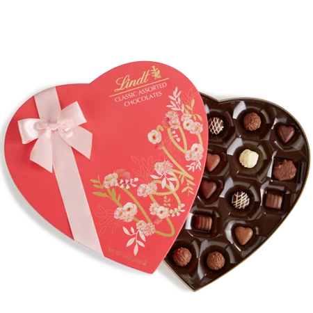 Valentine's Day Assorted Chocolate Gift Box - Classic Romance Heart