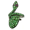 Indian Ruby Gemstone Snake Nail Ring 925 Silver Jewelry