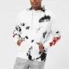 CUSTOM WHOLESALE MENS DRAWSTRING FITTED FRONT KANGAROO POCKET TIE DYE WASH RIBBED EMBROIDERED COTTON HOODIE