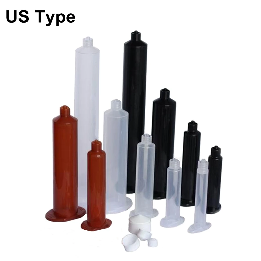Professional Us Type Plastic Glue Cylinder+pistons Dispensing Syringe