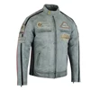 Men's Leather Motorcycle Jacket Classic Original Leather Biker Leather Zip Out Distressed Vintage Bicker Jacket