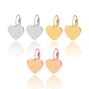 Woman 14k Gold Small Statement Stud Stainless Steel Wholesale Hoop Earring