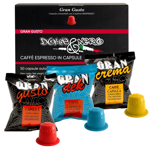 
ITALIAN GRAN BIO/ORGANIC HALAL COFFEE 10 CAPSULES - COMPATIBLE NESPRESSO CAPSULES 