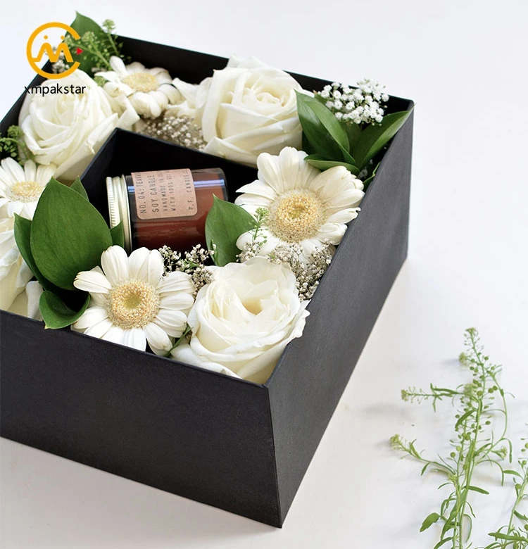 Factory supplier custom recycle containers DIY hat box flower gift box