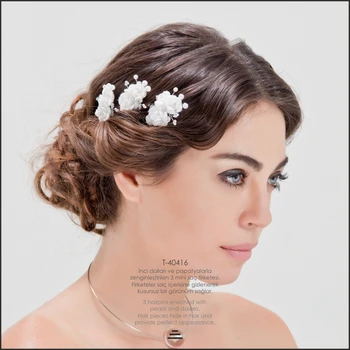 Cute 3 Pieces Daisy Hair Pins For Wedding Bridal Hair Accessories