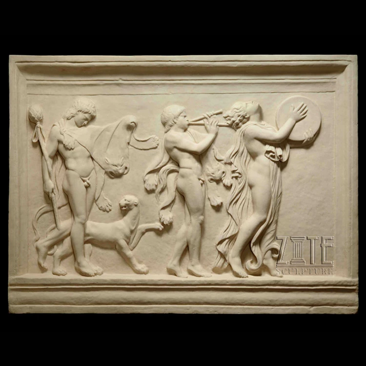 3d Relief Marble Carving Ancient Greek Art Wall Man Statue Sculpture