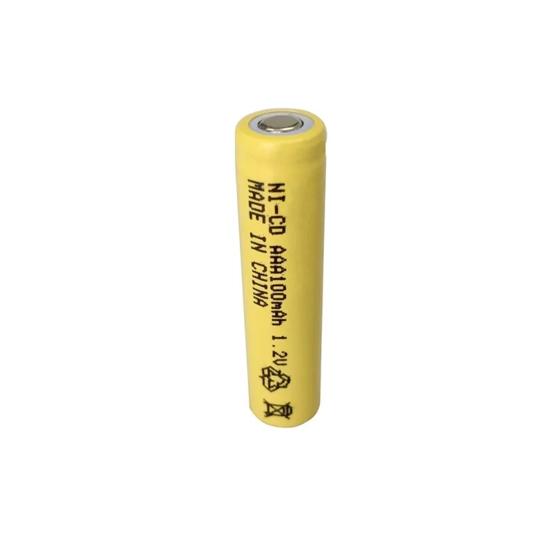 Long Life Cycle Nickel Cadmium Battery Aaa 1.2v 100mah Rechargeable
