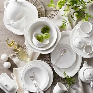 Image of Milk cow figurine design ceramic dinnerware sets with cow plates spoons bowls