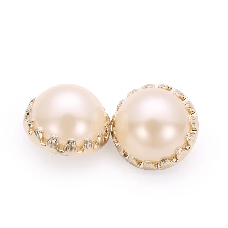Fancy half round pearl shank button for coat